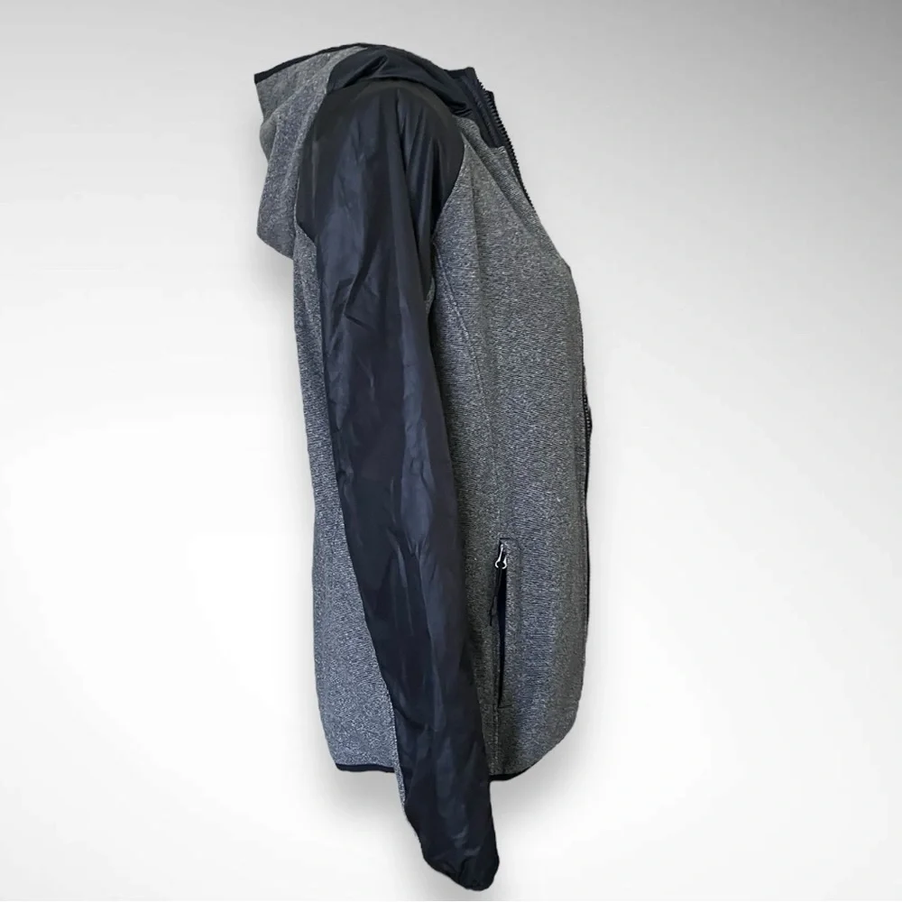 UNDER ARMOUR Women's Black Gray Cold Gear Full‎ Zip Hooded Jacket Small | EUC